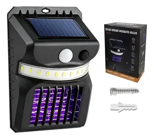 Lámpara solar mata moscas 2 en 1 para exteriores