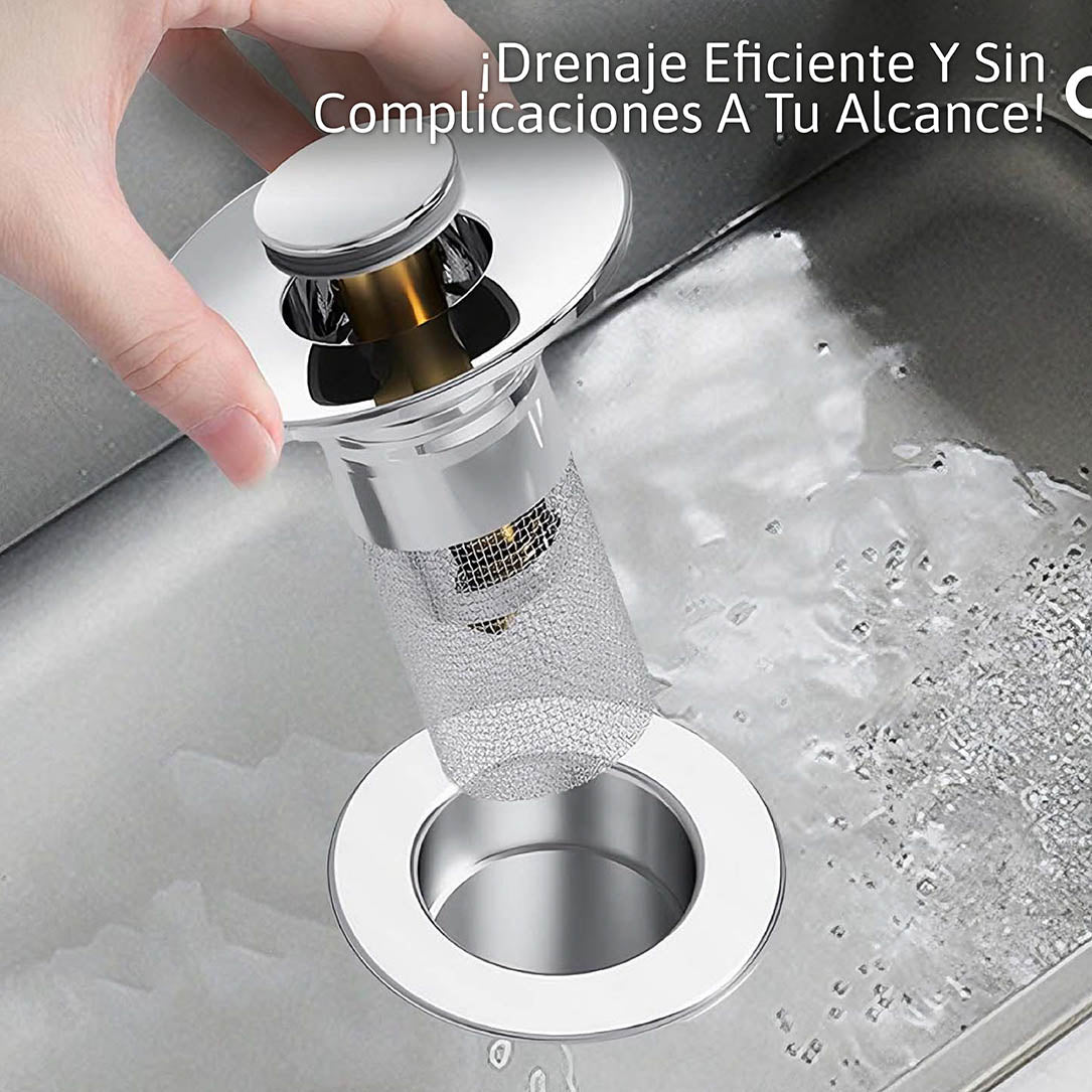 Filtro Universal para Lavamanos Anti-Olor y Anti-Obstrucción