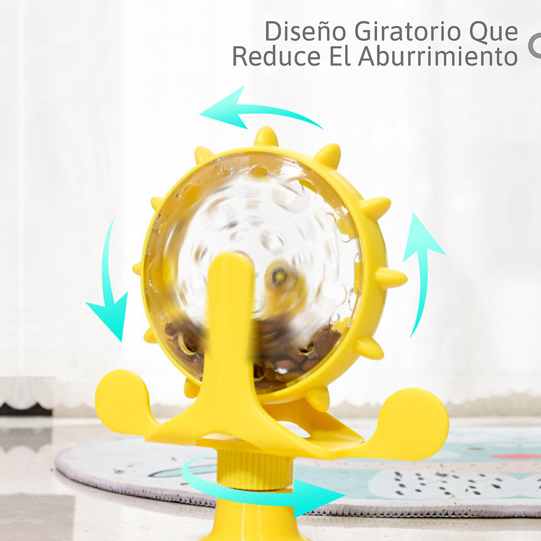 Rueda Giratoria Interactiva: Juguete Dispensador de Comida para Mascotas