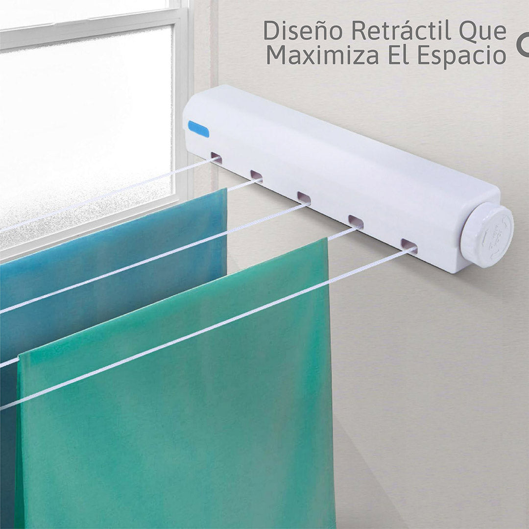 Tendedero Retráctil 5 Cuerdas: Espacio Eficiente y Fácil Instalación
