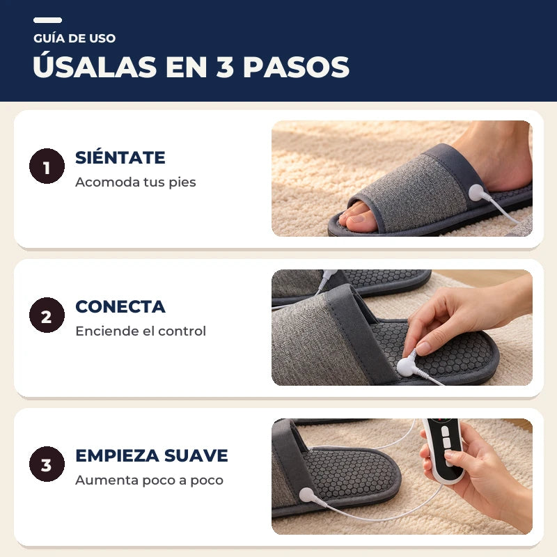 Cómo usar las pantuflas EMS en tres pasos