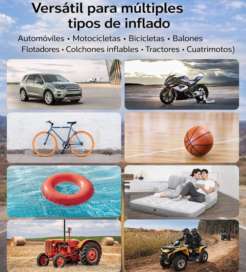 Inflador Portátil ZSX Pro Rápido