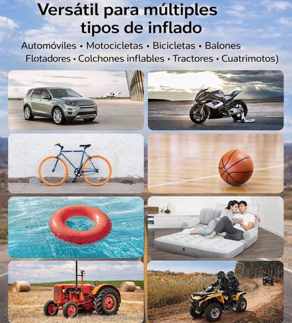 Inflador Portátil ZSX Pro Rápido