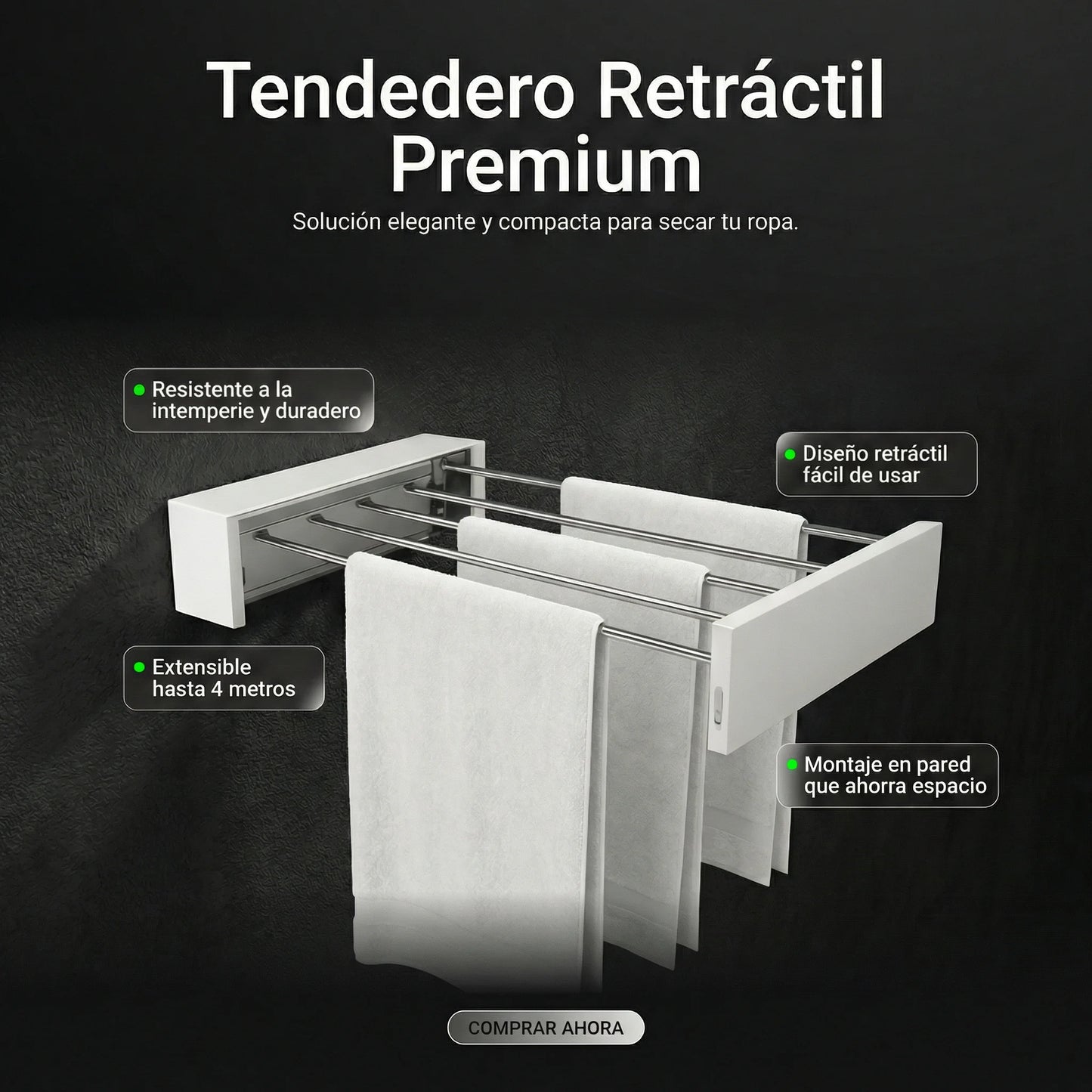 Tendedero Plegable de Pared Fácil