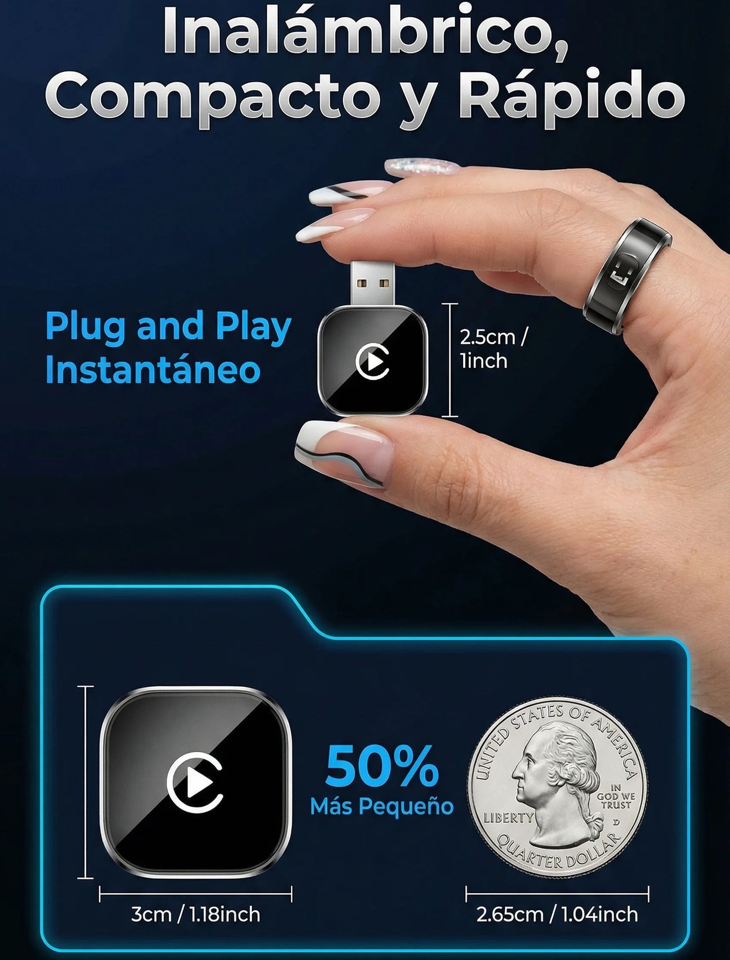 CarPlay Inalámbrico Mini Plug