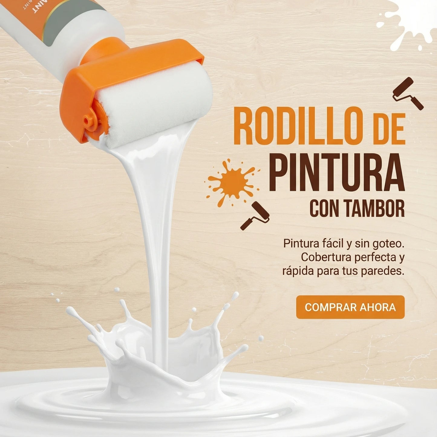Rodillo 3 en 1 Restaurador Rápido de Paredes