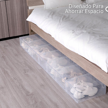 Cajones de Zapatos Apilables con Apertura Frontal: Organizador Transparente
