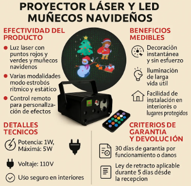 Proyector de Luces Festivas