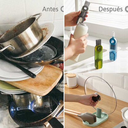 Combo de Cepillo y Base Para Elementos de Cocina