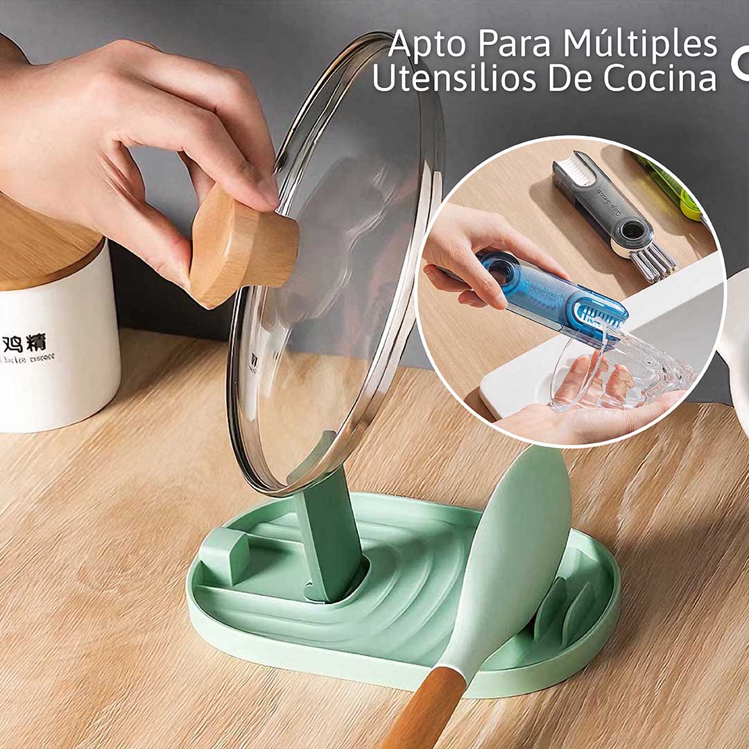 Combo de Cepillo y Base Para Elementos de Cocina