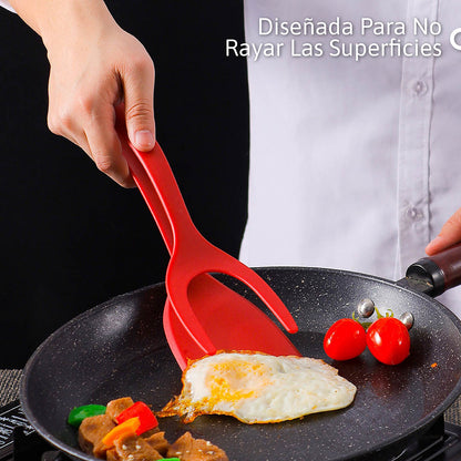 Espátula 2 en 1 Multifuncional: Antiadherente y Resistente al Calor para Cocina