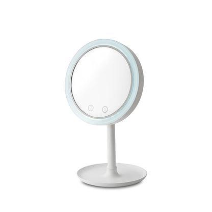 Espejo LED Portátil con Ventilador y Aumento 5X: Iluminación Perfecta