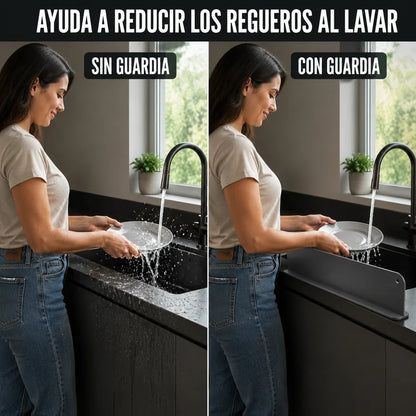 A3 | Comparación del área del lavaplatos sin y con protector antisalpicaduras