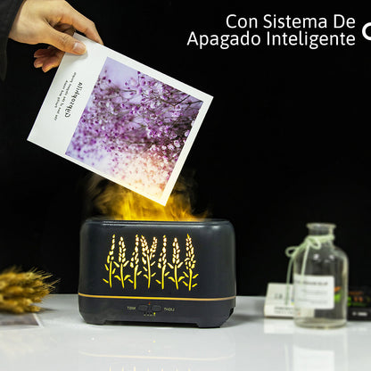 Humidificador Ultrasónico 3 en 1: Efecto de Llama y Aromaterapia