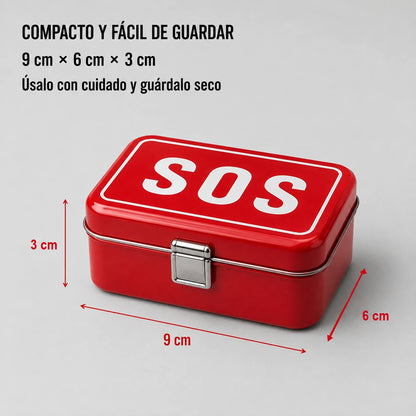 [A5] Medidas de la caja SOS: 9 por 6 por 3 centímetros