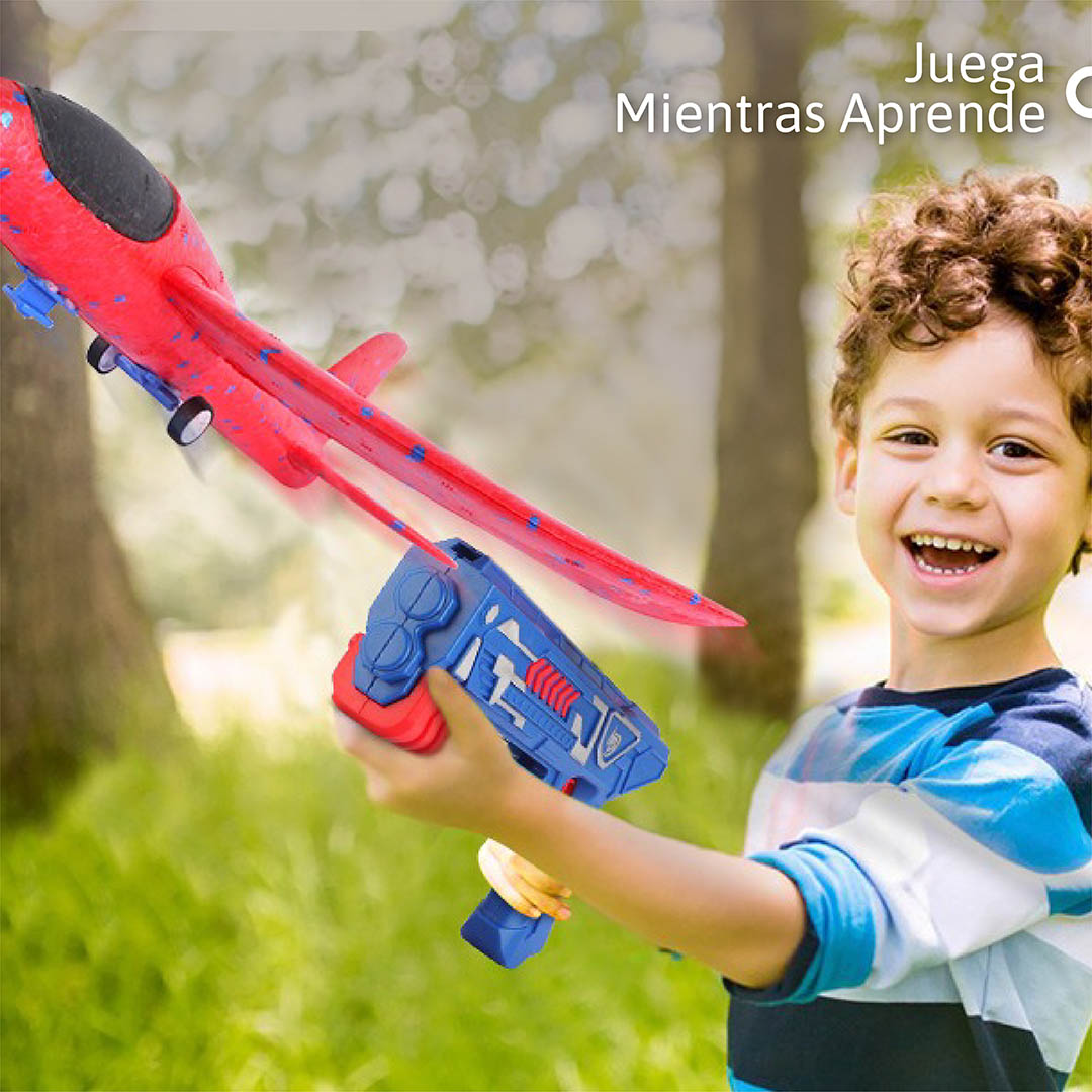 Pistola Lanza Aviones - Juguete Catapulta Interactivo