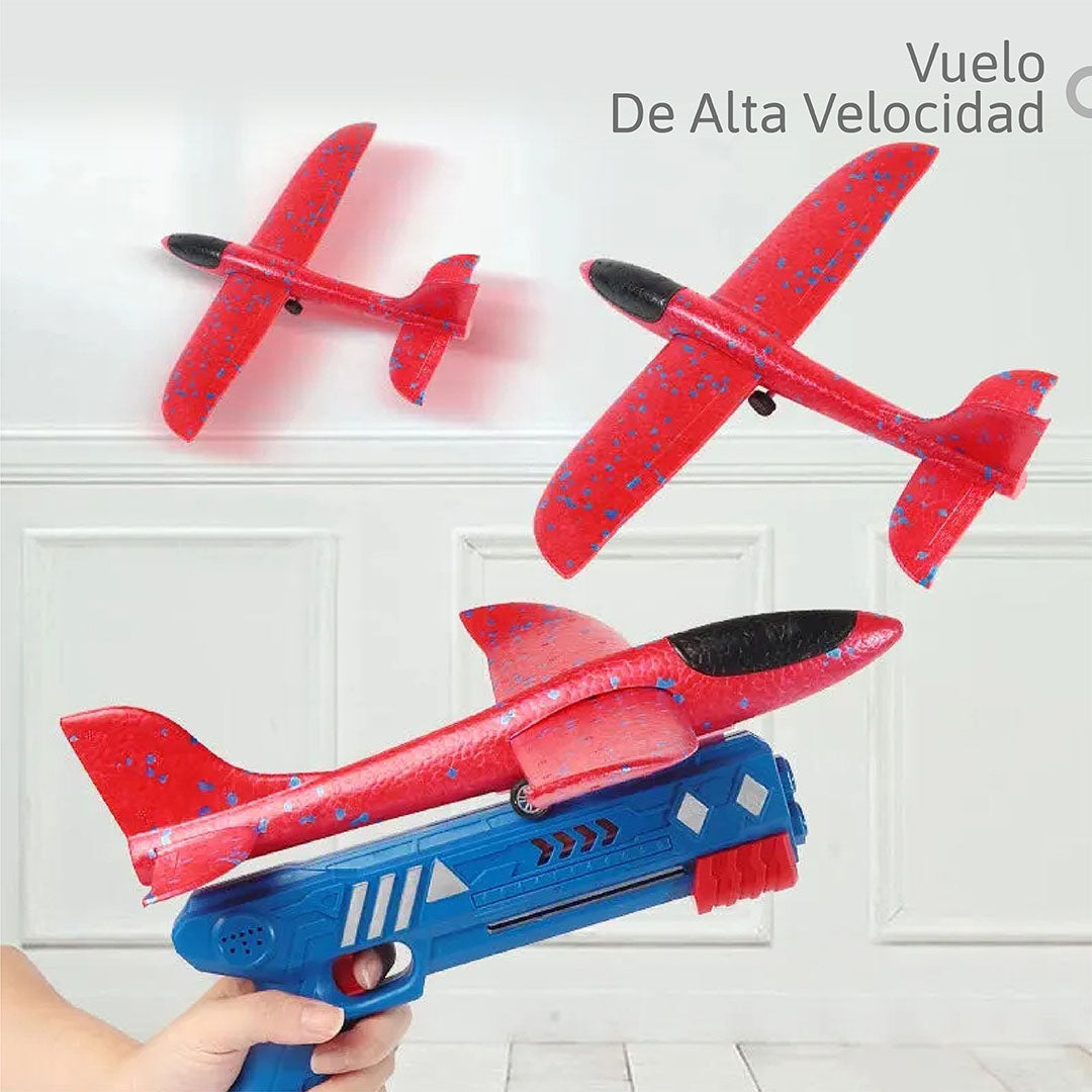Pistola Lanza Aviones - Juguete Catapulta Interactivo