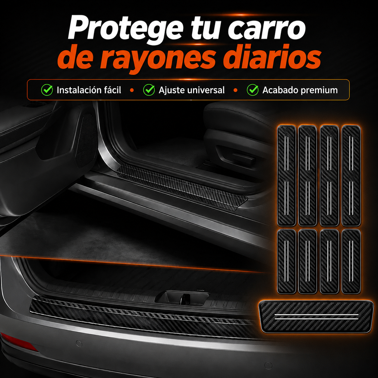 Protege tu carro de rayones diarios con protectores adhesivos Womba
