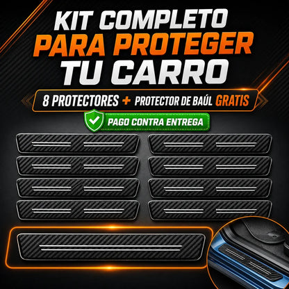Kit completo de protectores para puertas estribos y baúl