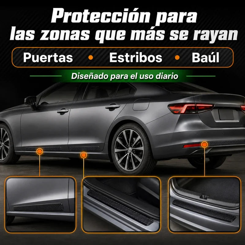 Protección para puertas estribos y baúl del carro