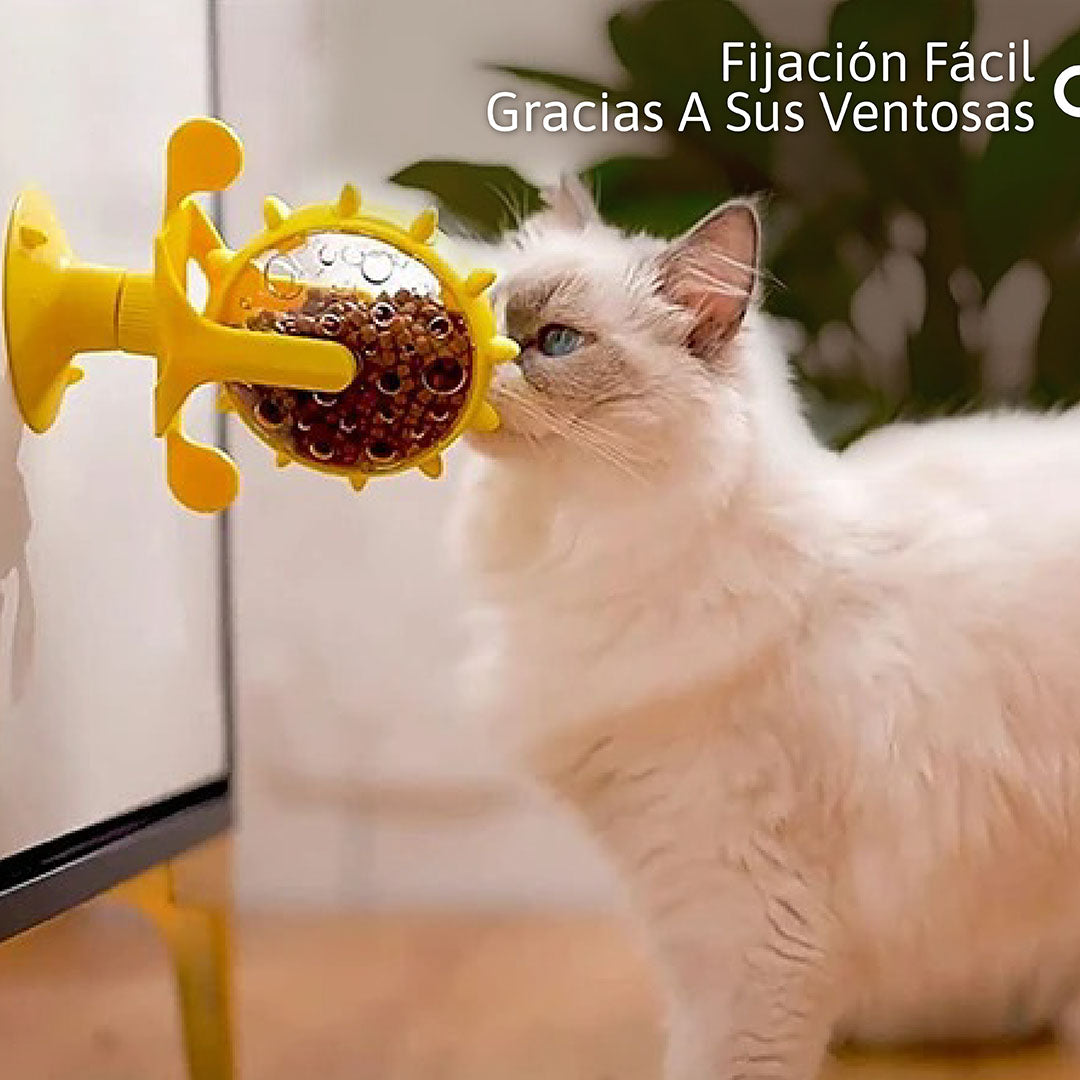 Rueda Giratoria Interactiva: Juguete Dispensador de Comida para Mascotas