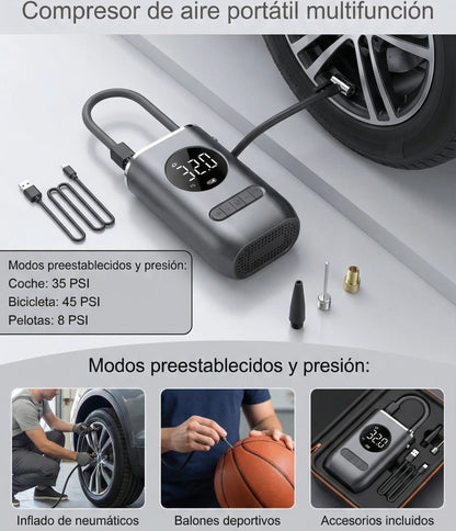 Inflador Portátil ZSX Pro Rápido