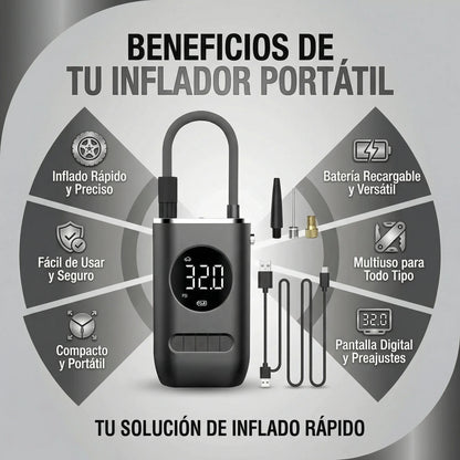 Inflador Portátil ZSX Pro Rápido