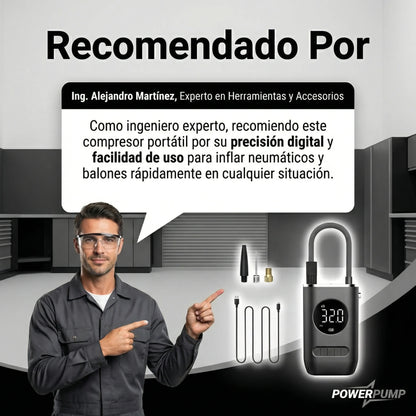 Inflador Portátil ZSX Pro Rápido