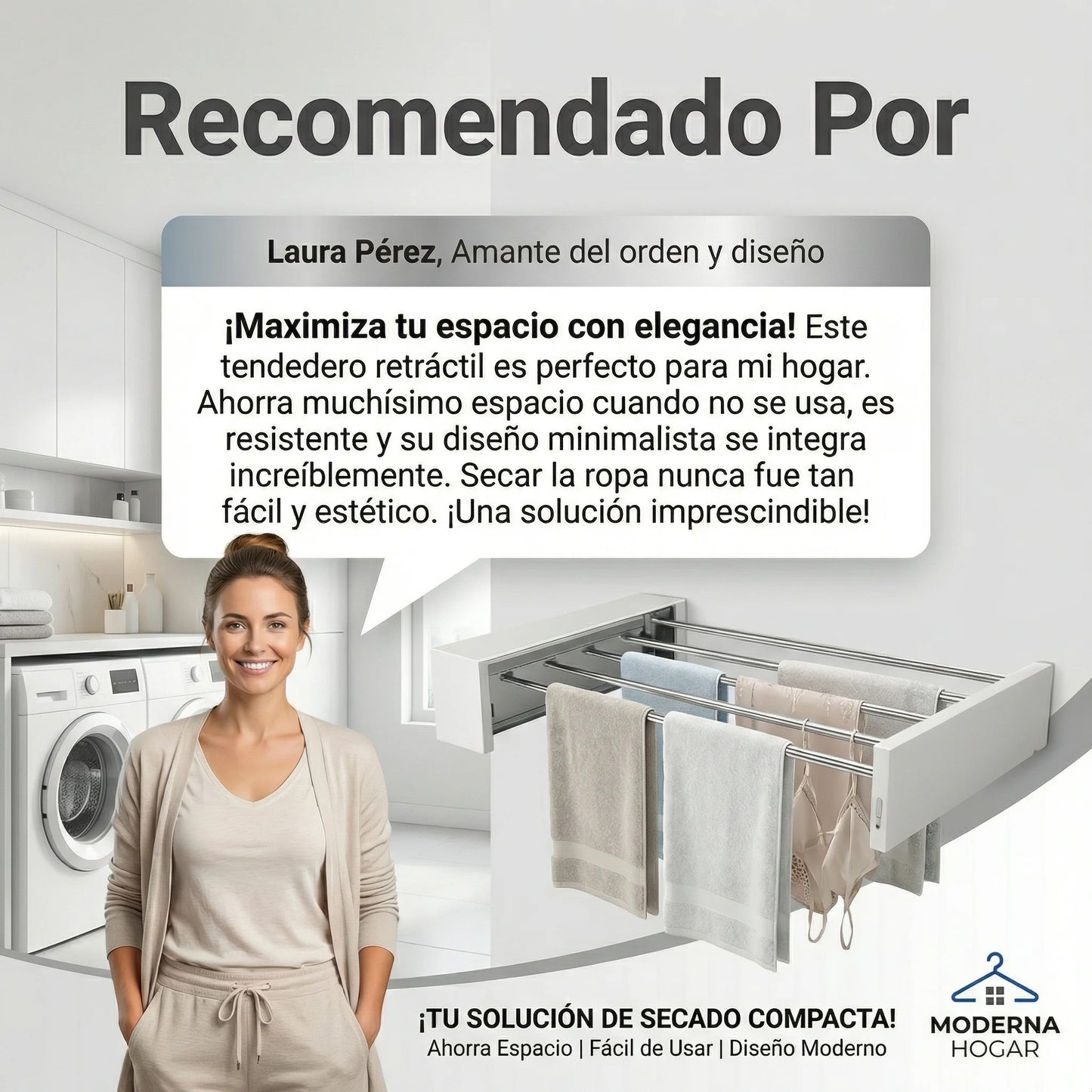 Tendedero Plegable de Pared Fácil