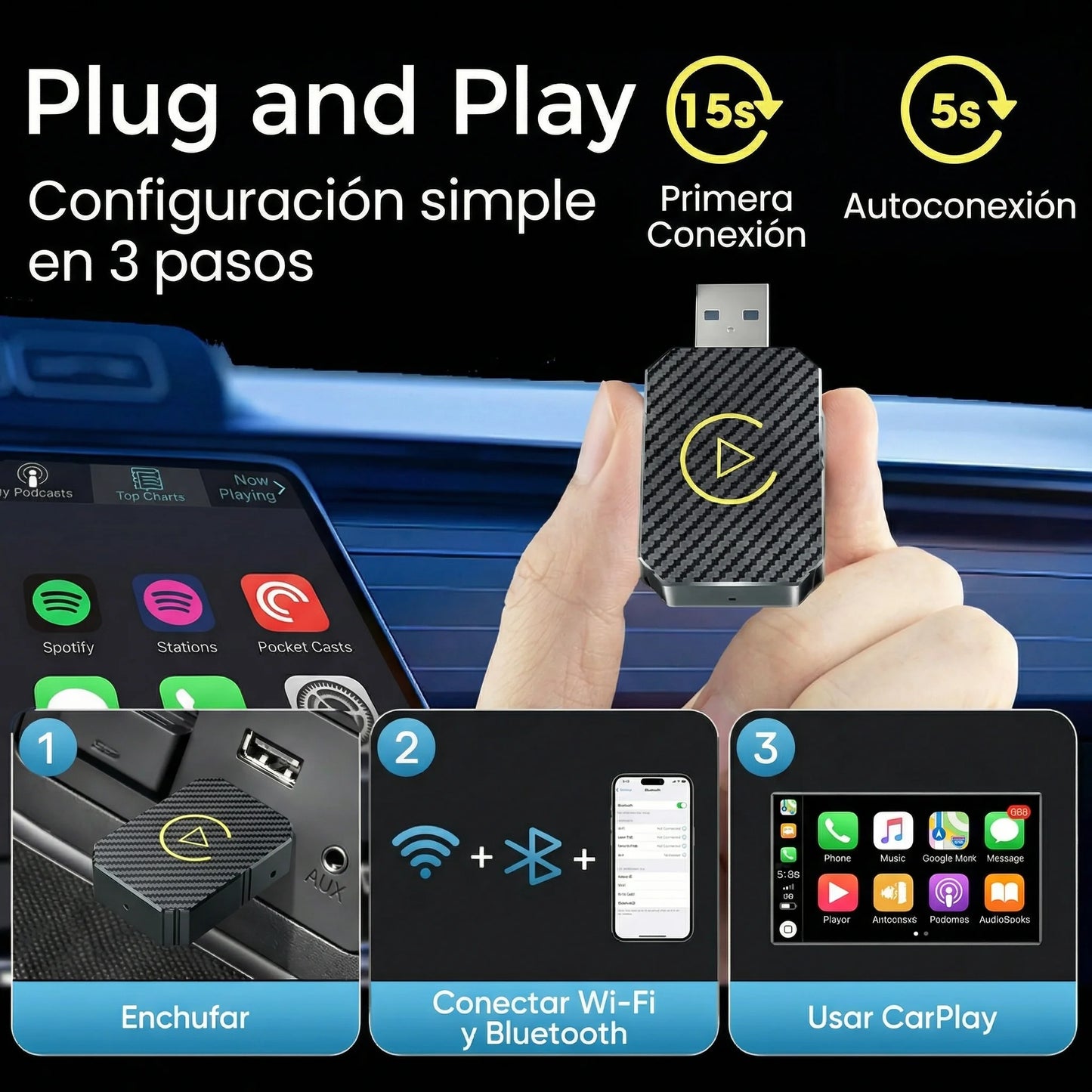 CarPlay Adaptador Mini