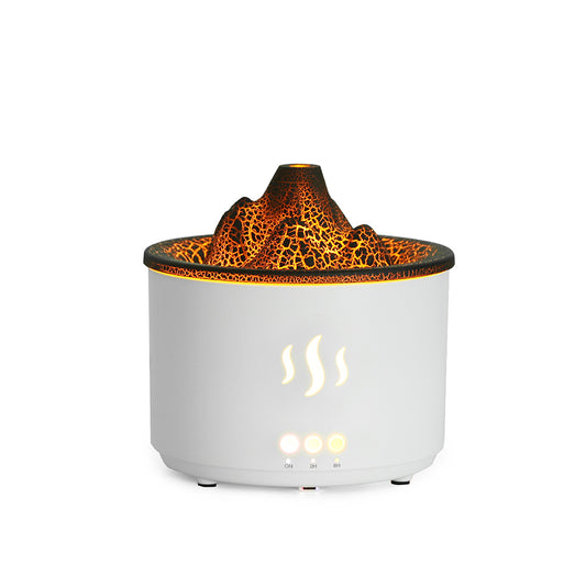Volcán Humidificador Ultrasónico: Aromaterapia y Luz LED