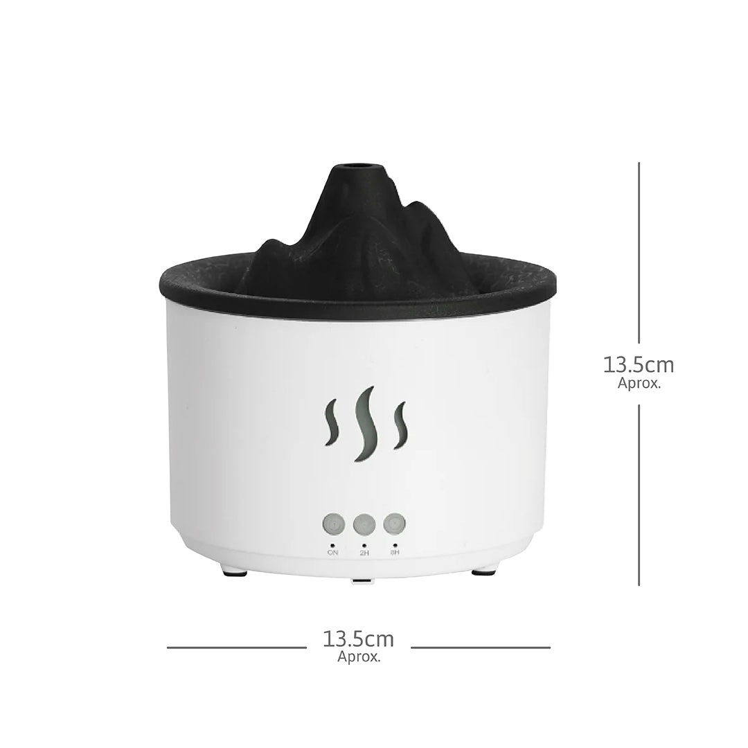 Volcán Humidificador Ultrasónico: Aromaterapia y Luz LED