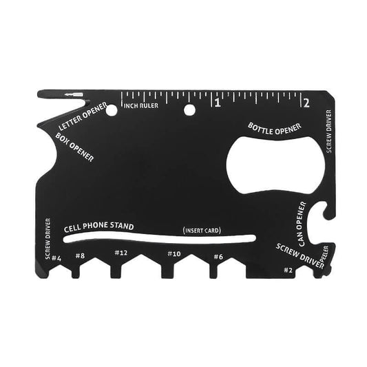 Tarjeta Multiherramienta: 17 en 1 de Acero Inoxidable